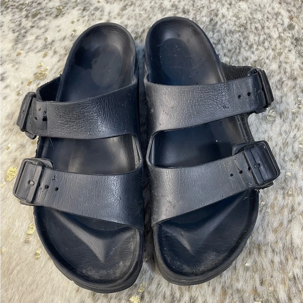 Birkenstock Black Rubber Mens Sandals Size 41 (US Size 8-8.5)‎